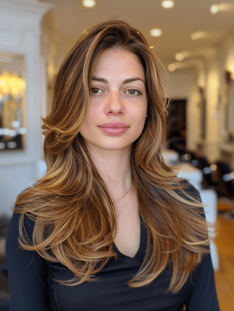 woman with Balayage with Subtle Babylights