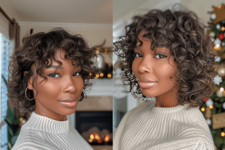 Textured Bob with Curtain Bangs  Fresh 